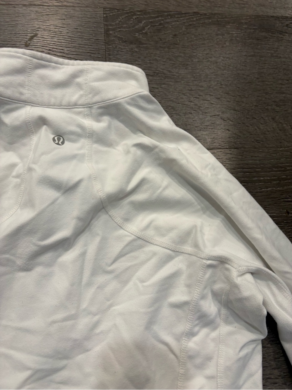 Ladies size 8 lululemon athletic full zip white jacket - Picture 6 of 7